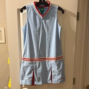 Adidas EUC Light Blue/Red/White Sleeveless Tennis Dress size S